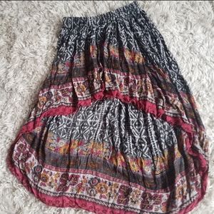 FREE PEOPLE (RARE) HI-LOW AZTEC PRINT SKIRT
